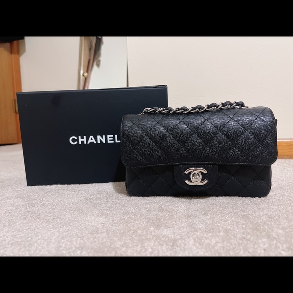 Authentic Chanel Classic Mini Rectangle Caviar - Picture 2 of 10